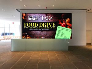 IAC Video Wall Food drive ad