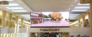 LAX Terminal overhead display screen