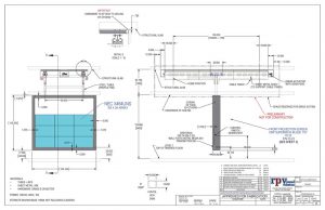 Hanging video display spec sheet