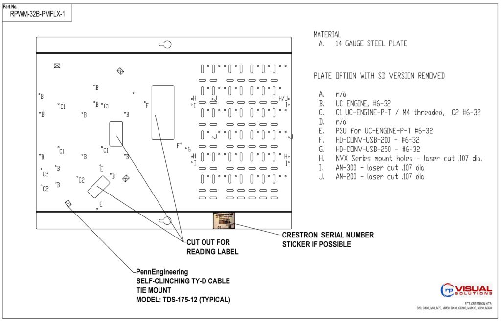 Creston Flex Plate drawings