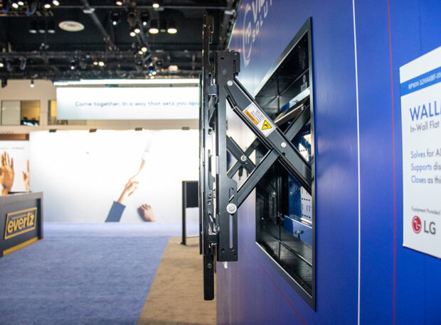 Solves for mounting heavy display and In-Wall AV equipment. Custom dual layer peripheral plates. Supports displays 55