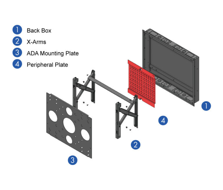 wallmate flush mini 32 - rp visual solutions Images... Wallmate Flush 32 ADA - rp Visual Solutions