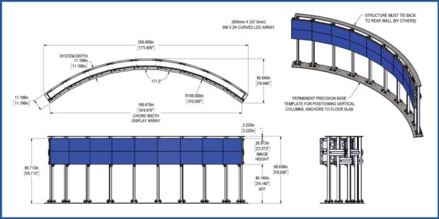 Drawing of curved LED Arrays
