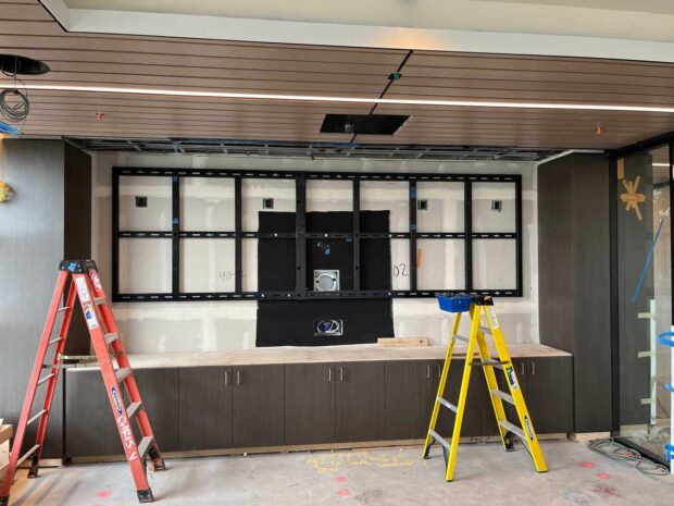 In progress photo of custom mount structure (photo 1)