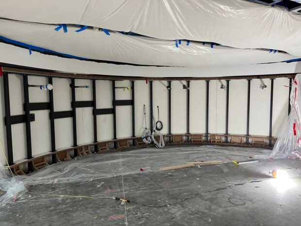 In progress photo of custom mount structure (photo 6)