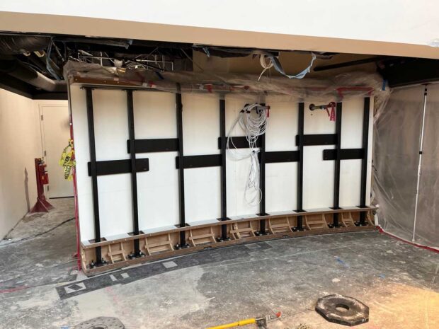 In progress photo of custom mount structure (photo 7)