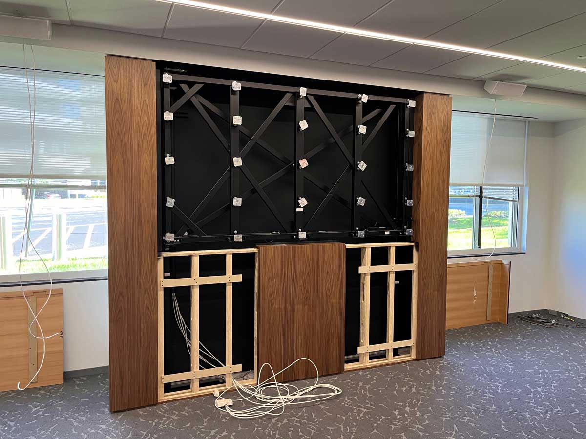 4x4 floor-to-ceiling structure build in progress - phase 3 (panels added)